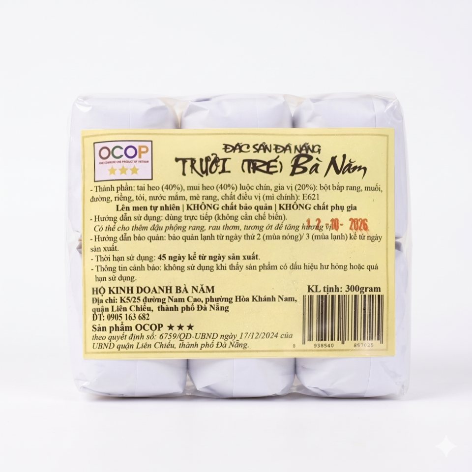Bịch Trưởi Bà Năm 300g có nhãn OCOP 3 sao